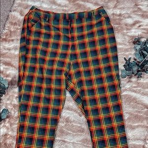 Rainbow Plaid Pants